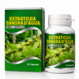 Extrato de Sangra d’Água Composto (30 Cápsulas) – Blend de Ervas com Cartilagem de Tubarão e Cálcio para Saúde Articular