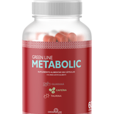 Metabolic Green Line 60 Cápsulas – Termogênico 100% Natural com Guaraná, Cafeína e Taurina para Energia e Queima de Gordura