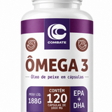 Ômega 3 Combate 120 Cápsulas – Óleo de Peixe de Alta Pureza (EPA + DHA) | Saúde Cardiovascular e Cognitiva