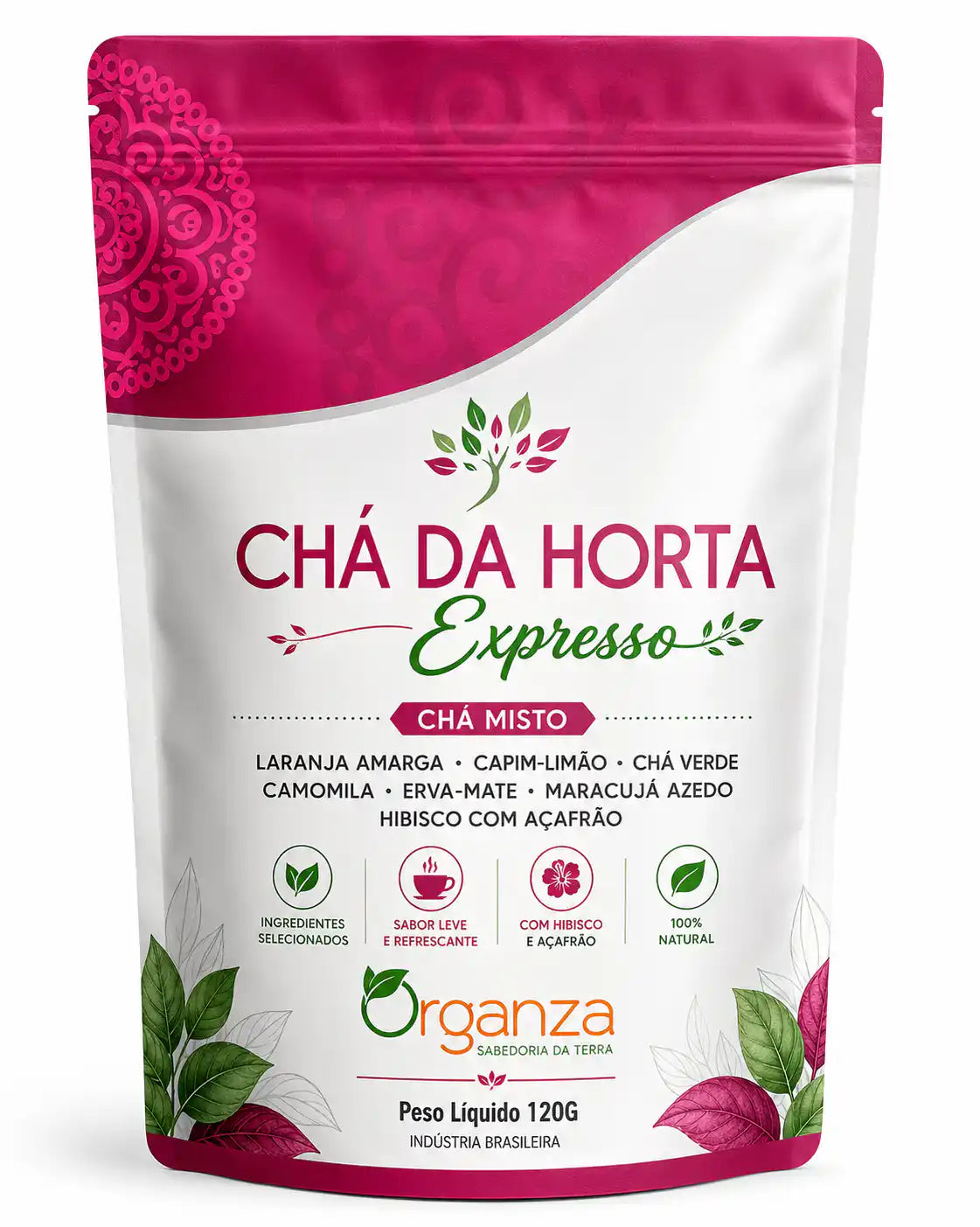 Chá da Horta Expresso Organza (120g) – Mix Termogênico, Detox e Bem-Estar