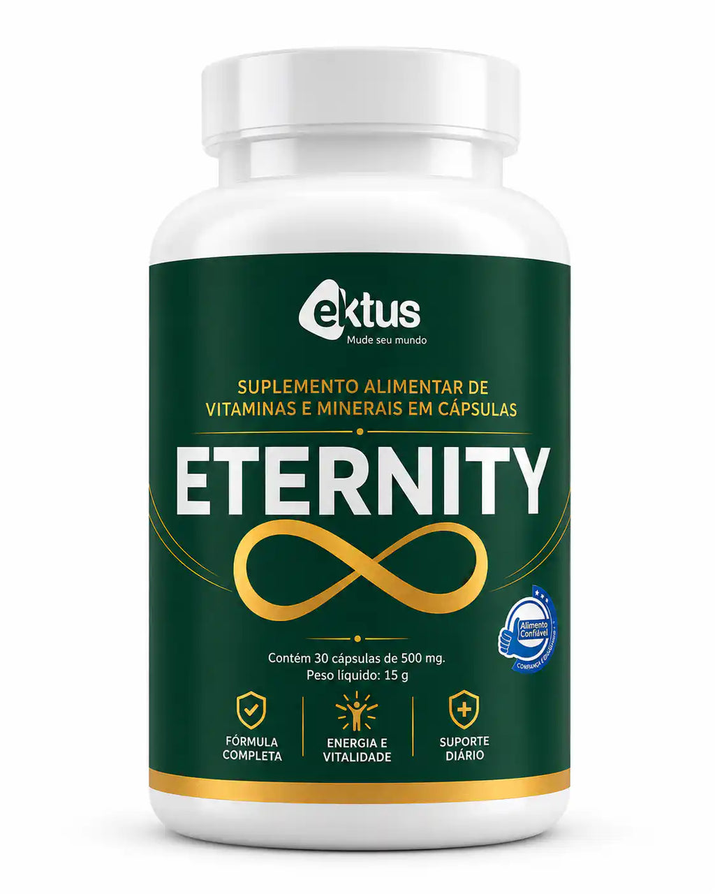 Eternity Ektus – Complexo de 4 Magnésios, Cúrcuma, Cálcio, Vitamina D e K2 (Ektus)