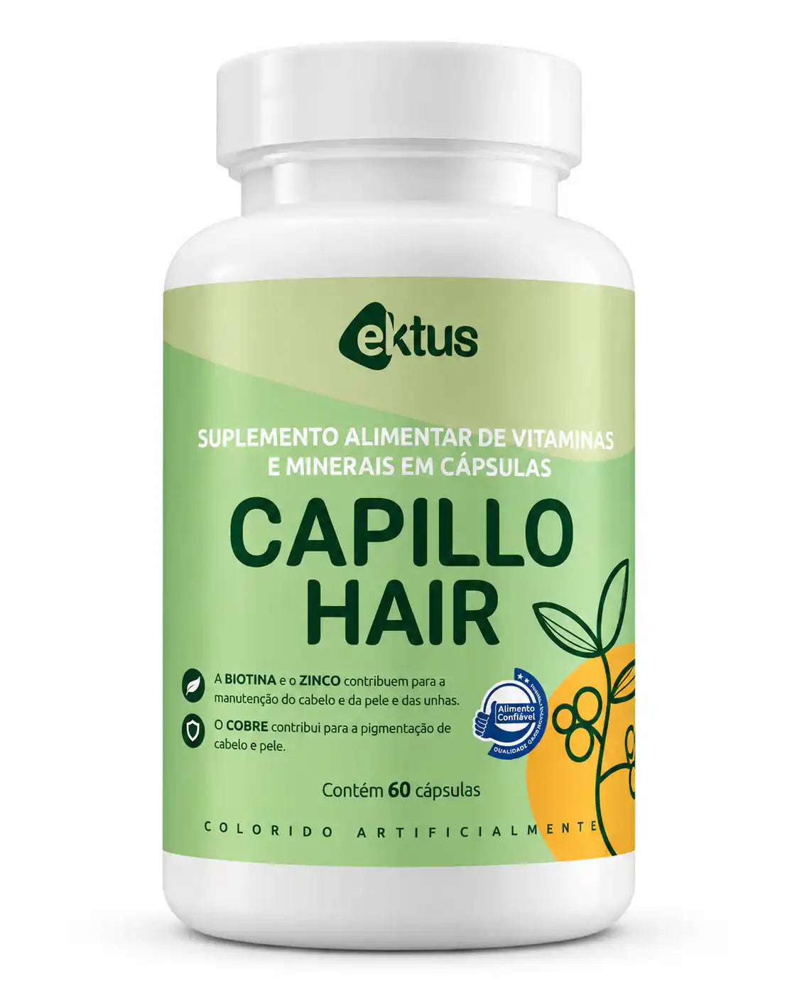 Capillo Hair Ektus 60 Cápsulas – Fortalecimento Capilar, Unhas Saudáveis e Pele Radiante (Ektus)