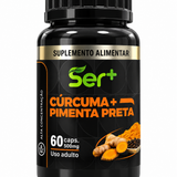 Ser+ Cúrcuma + Pimenta Preta (500mg) – Suplemento Anti-inflamatório de Alta Absorção (60 Cápsulas)
