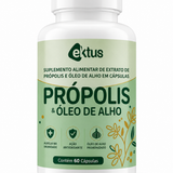 Própolis & Óleo de Alho Ektus 60 Cápsulas – Fortalecimento Imunológico e Saúde Cardiovascular (Ektus)