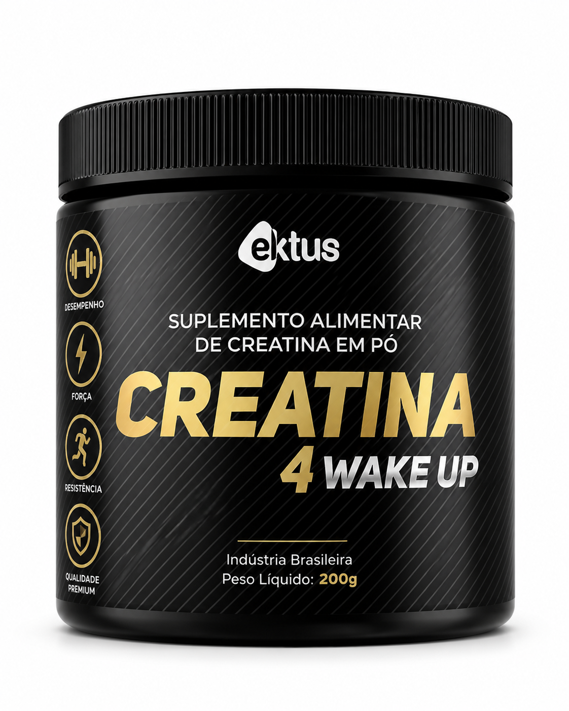 Creatina 4 Wake Up Ektus 200g – Força Explosiva, Volume Muscular e Recuperação (Ektus)