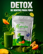 Renovita Detox em Pó 200g (Organza) – Sabor Laranja com Gengibre, Desincha e Seca Barriga