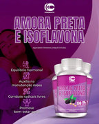 Suplemento Amora Preta e Isoflavona 60 Cáps. (Combate) – Alívio da Menopausa, Calorões e TPM (Vitadrop)