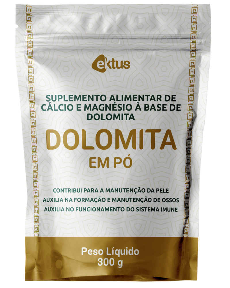 Suplemento de Dolomita em Pó 300g (Ektus) – Ossos Fortes, Imunidade e Máscara de Porcelana