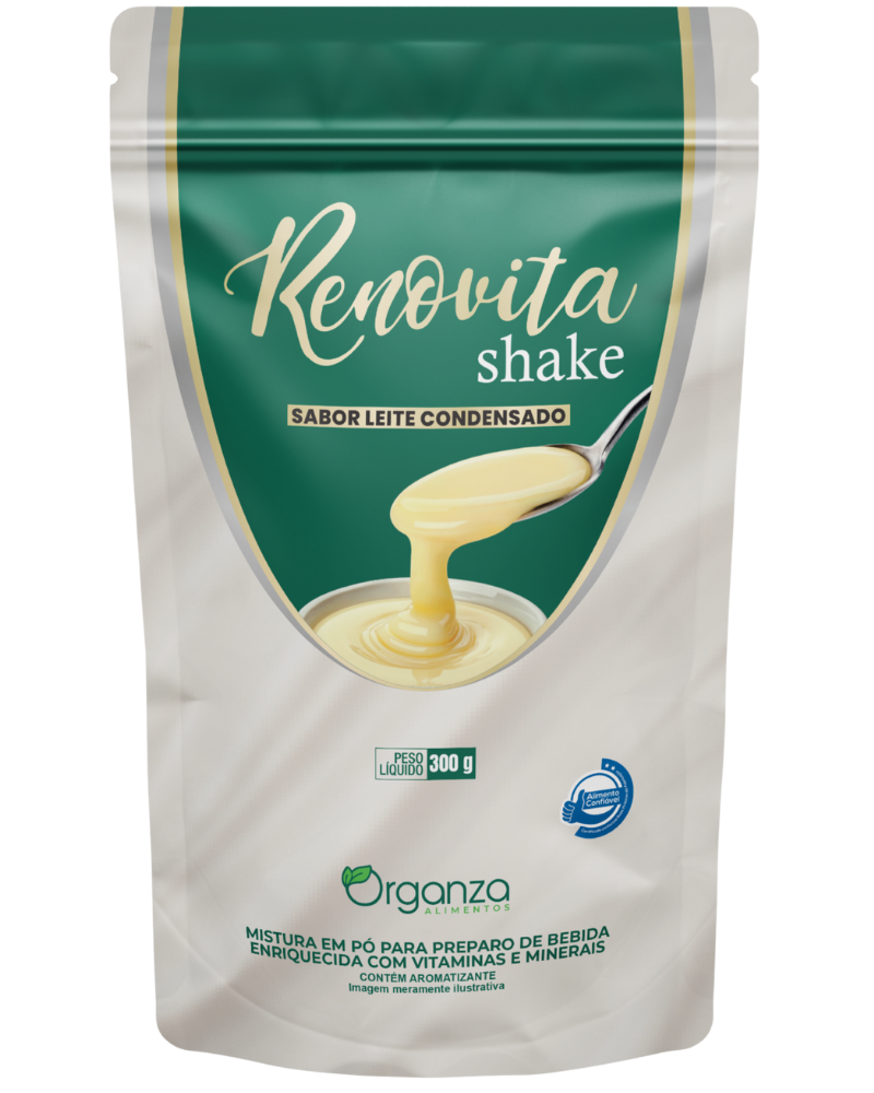 Renovita Shake Leite Condensado 300g (Organza) – Controle de Peso, Vitaminas e Fim da Vontade de Doces (Vitadrop)