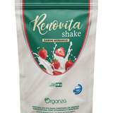 Renovita Shake Morango 300g (Organza) – Emagrecimento, Vitaminas e Sabor de Milkshake (Vitadrop)
