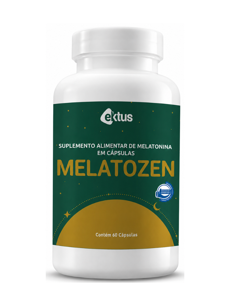 Suplemento Melatozen 60 Cápsulas (Ektus) – Melatonina, Triptofano e Fim da Insônia (Vitadrop)