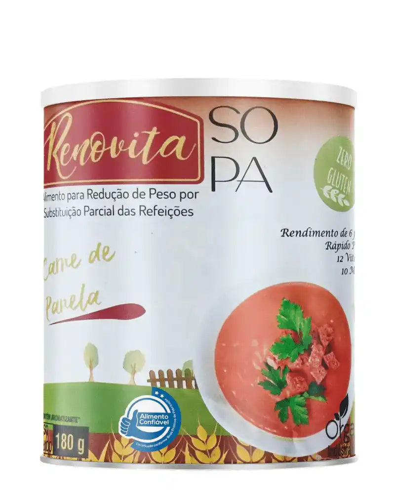 Renovita Sopa Carne de Panela 180g (Organza) – Emagrecimento, Conforto e Jantar Fit (Vitadrop)