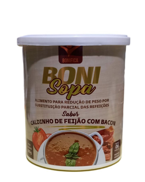 Boni Sopa Caldinho de Feijão com Bacon 180g (Bonifica) – Jantar Fit, Substitutos de Refeição e Emagrecimento (Vitadrop)