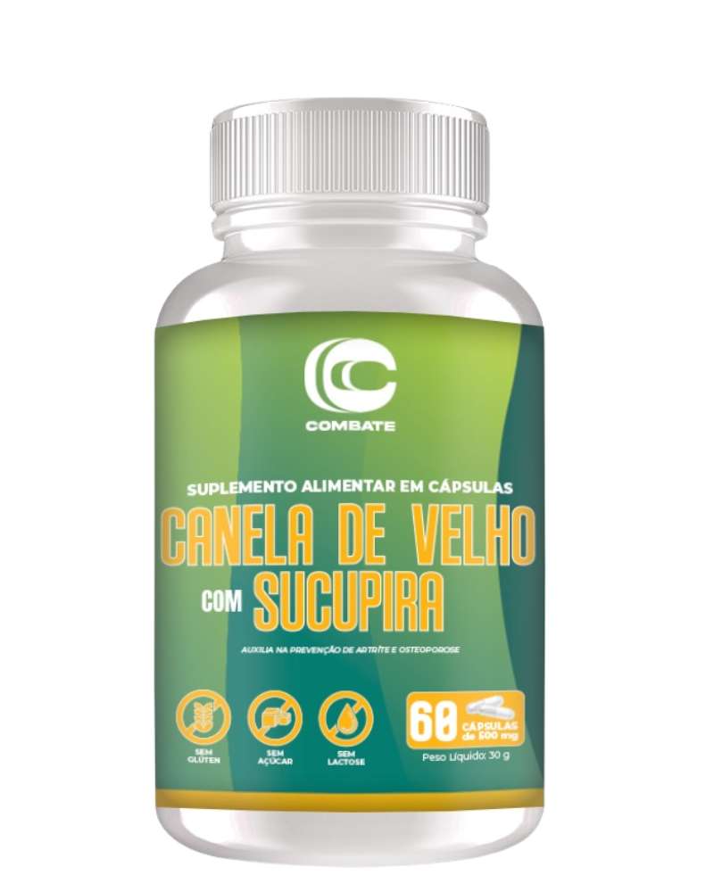 Canela de Velho com Sucupira 60 Cápsulas (Combate) – Anti-inflamatório Natural e Alívio das Articulações (Vitadrop)