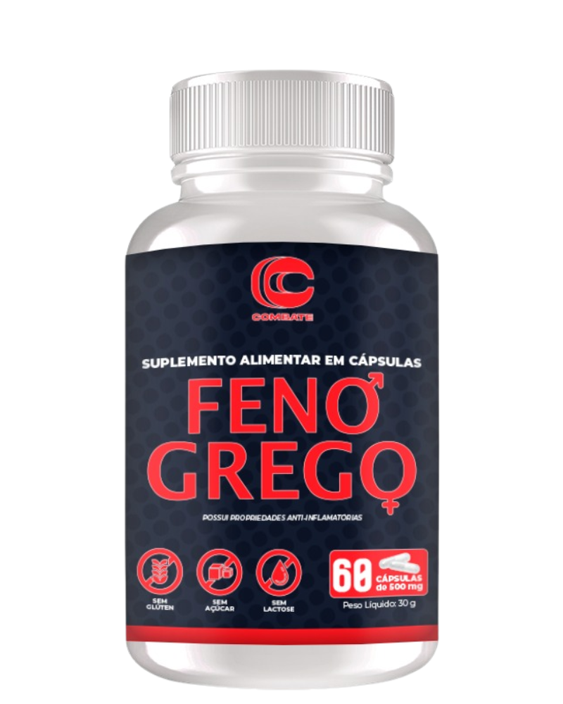 Feno Grego 60 Cápsulas 500mg (Combate) – Testosterona, Libido e Resistência Física (Vitadrop)