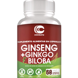 Ginseng + Ginkgo Biloba 60 Cápsulas (Combate) – Memória, Foco, Energia e Circulação (Vitadrop)
