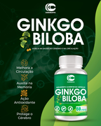 Ginkgo Biloba 60 Cápsulas (Combate) – Saúde do Cérebro, Foco e Circulação (Vitadrop)