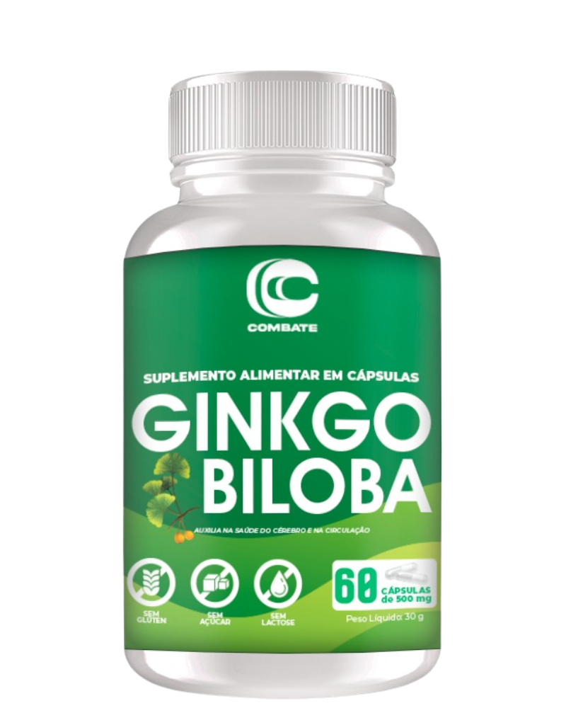 Ginkgo Biloba 60 Cápsulas (Combate) – Saúde do Cérebro, Foco e Circulação (Vitadrop)