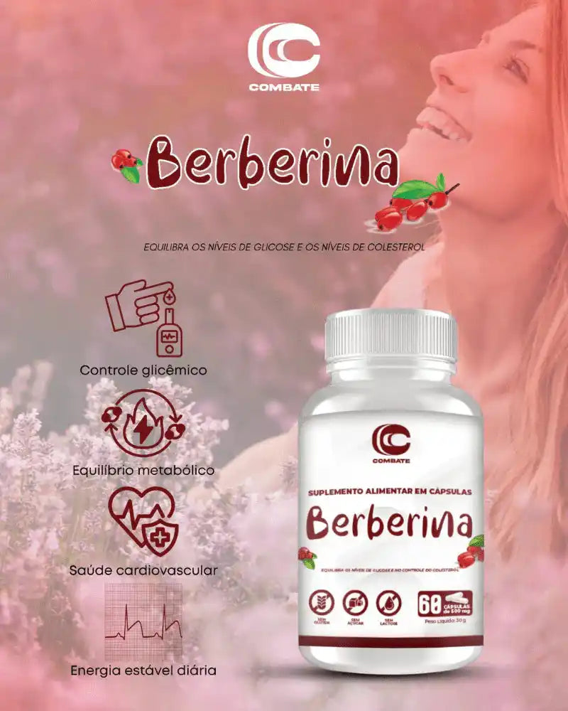 Berberina 60 Cápsulas – Suplemento Alimentar VitaDrop