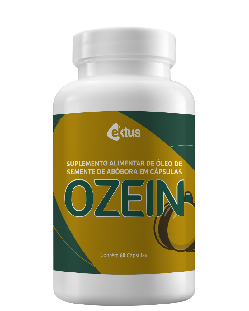 Ozein Ektus 60 Cápsulas – Óleo de Semente de Abóbora Ozonizado para Saúde da Próstata e Vitalidade (Ektus)