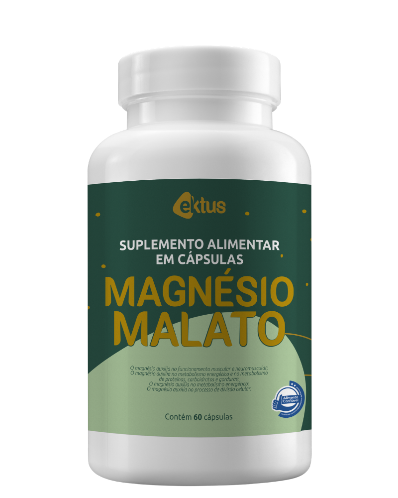 Magnésio Malato 60 Cápsulas (Ektus) – Energia, Performance Muscular e Metabolismo (Ektus)