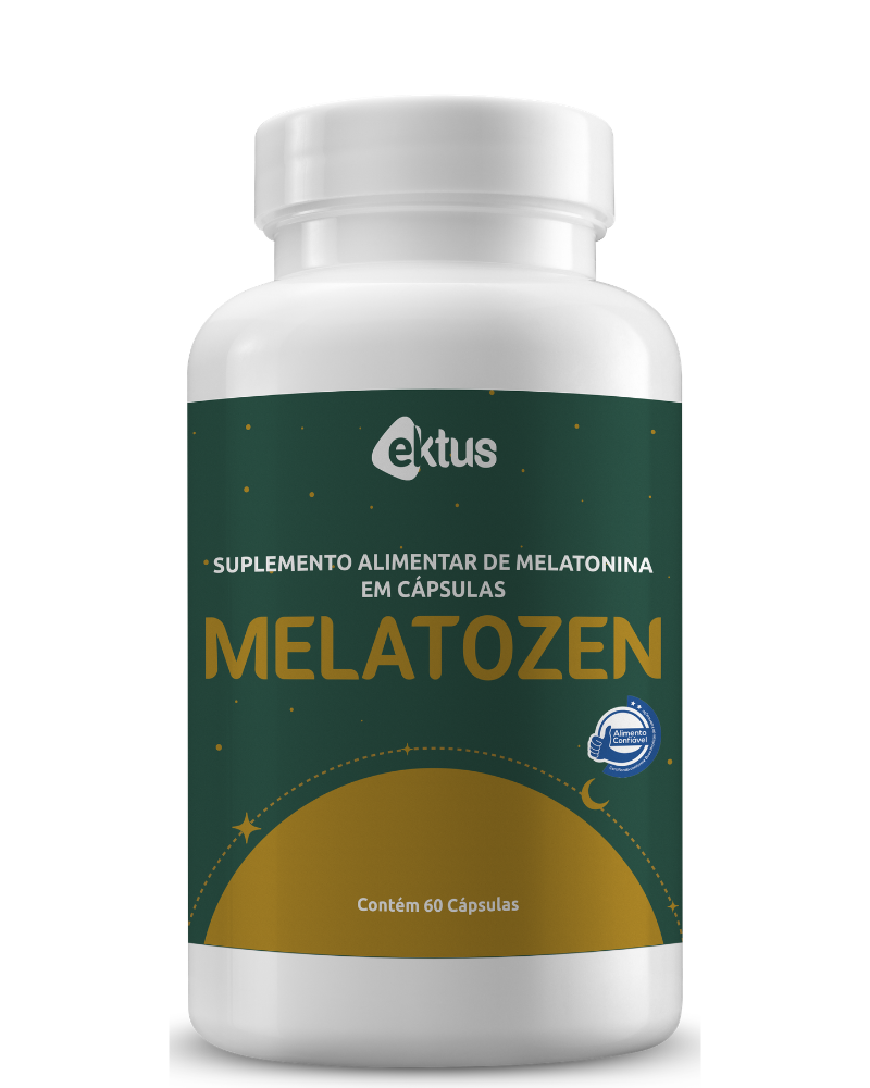 Melatozen 60 Cápsulas (Ektus) – Melatonina, Triptofano e Vitaminas para um Sono Profundo e Reparador (Ektus)