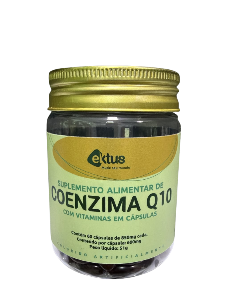 Coenzima Q10 com Vitaminas Ektus 60 Cápsulas – Energia Celular, Saúde Cardiovascular e Longevidade (Ektus)