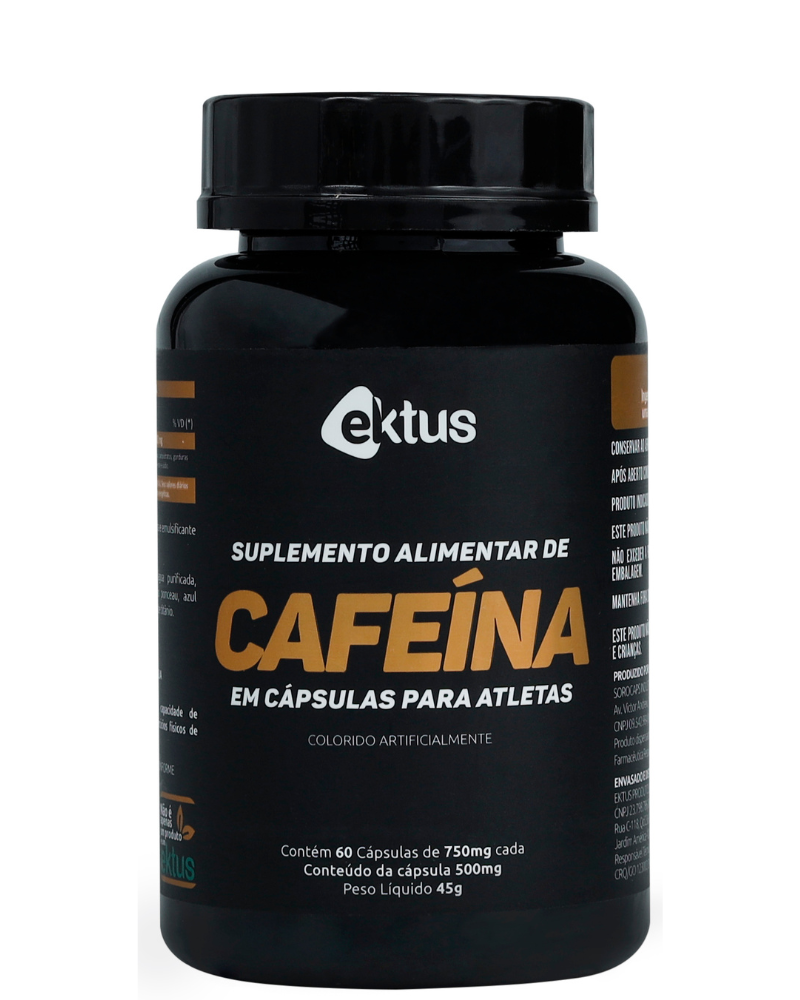Cafeína para Atletas Ektus 60 Cápsulas – Energia Extrema, Foco e Performance (Ektus)