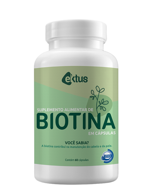 Biotina Ektus 60 Cápsulas – Manutenção e Saúde para Cabelos e Pele (Ektus)