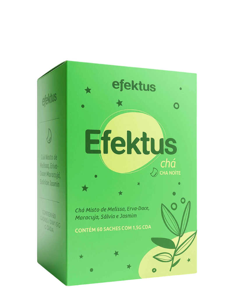 Efektus Chá Noite 60 Sachês – Chá Misto para Relaxamento, Equilíbrio e Sono Reparador (Ektus)