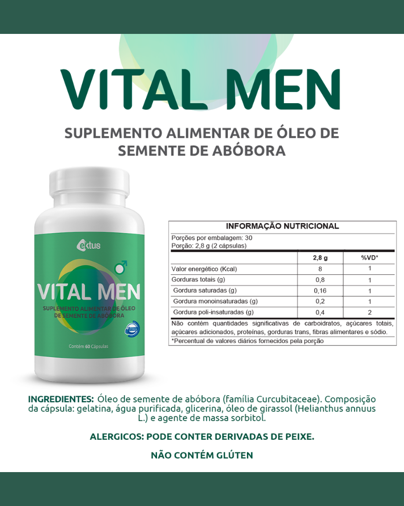 Vital Men Ektus 60 Cápsulas – Suporte à Saúde Masculina e Vitalidade (Ektus)