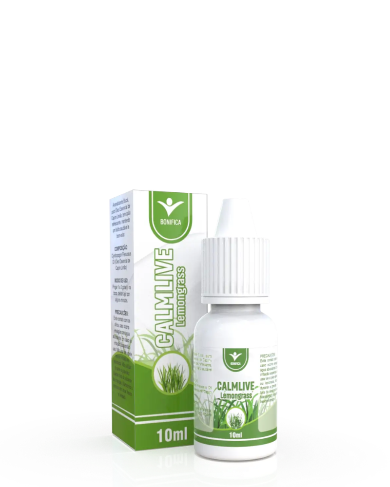Calmlive Bonífica 10ml – Aromatizante Bucal de Lemongrass (Capim-Limão) | Frescor e Bem-Estar