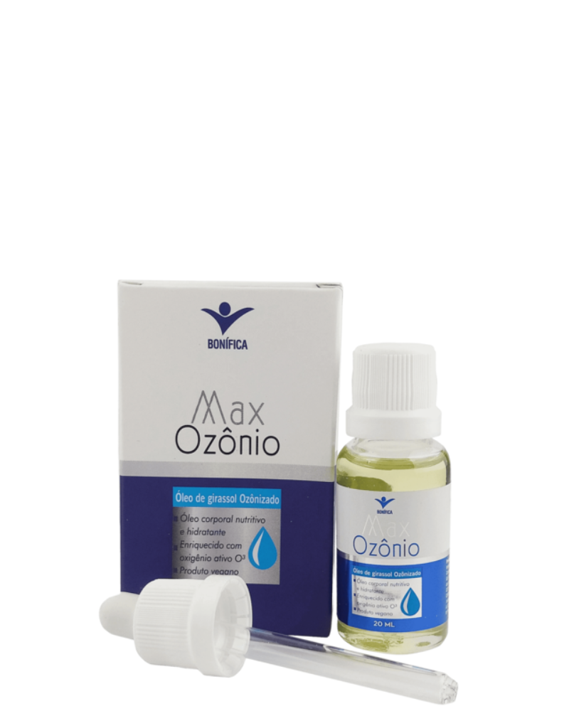 Max Ozônio Bonífica 20ml – Óleo Corporal Nutritivo e Hidratante Enriquecido com Oxigênio Ativo
