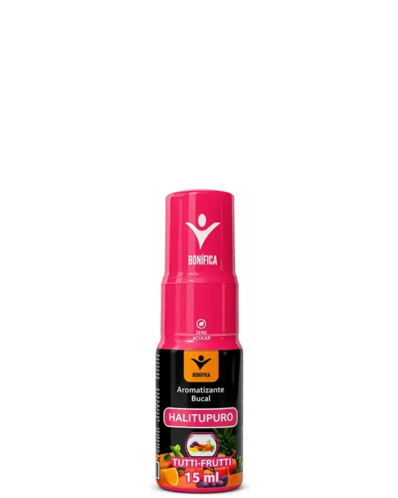 Halitupuro Bonífica 15ml – Aromatizante Bucal Sabor Tutti-Frutti (Zero Açúcar)