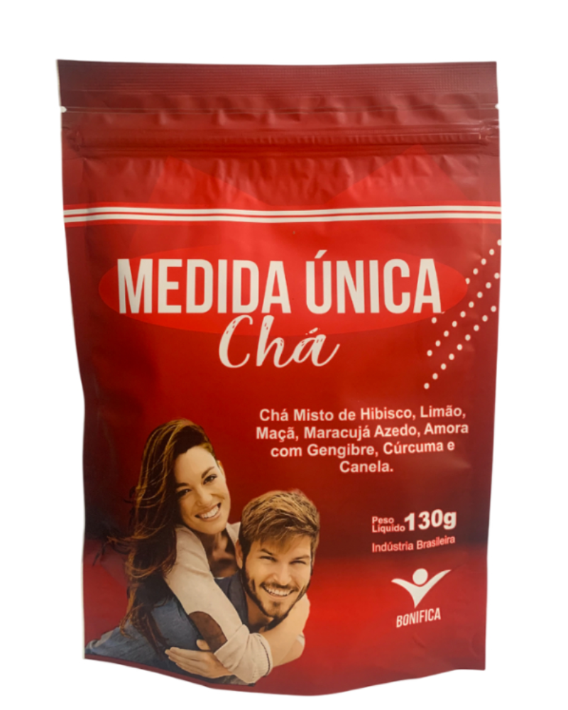 Chá Medida Única Bonífica (130g) – Blend Detox com Hibisco, Gengibre, Cúrcuma e Canela para Equilíbrio Metabólico