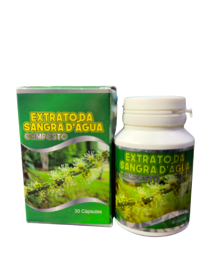 Extrato de Sangra d’Água Composto (30 Cápsulas) – Blend de Ervas com Cartilagem de Tubarão e Cálcio para Saúde Articular
