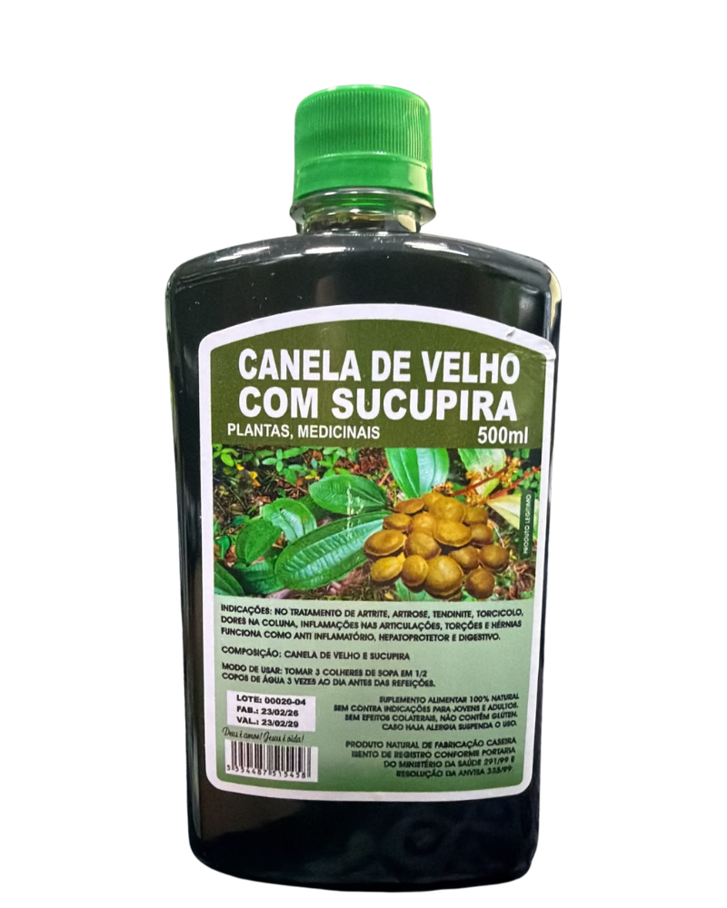 Canela de Velho com Sucupira 500ml – Composto Natural para Alívio de Dores Articulares, Artrite e Artrose