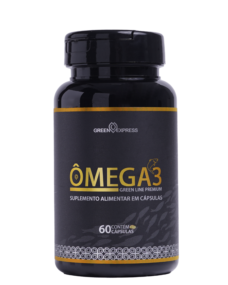 Ômega 3 Green Line Premium Green Express (60 Cápsulas) – Óleo de Peixe de Alta Pureza: Coração, Cérebro e Imunidade