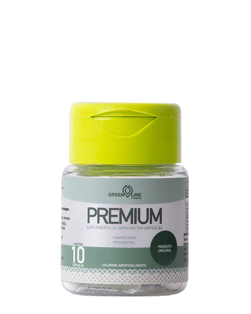 Premium Green Line 10 cápsulas – Emagrecedor 100% Natural: Aceleração Metabólica e Controle de Apetite com Ingredientes Premium