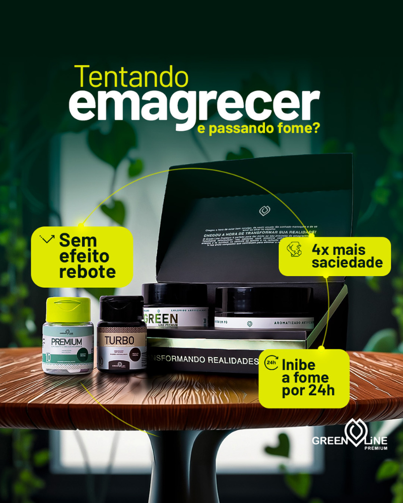 Kit Detox Green Line Premium – O Protocolo Completo para Emagrecer sem Sofrer (Sacia 24h)