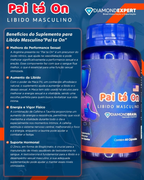Pai tá On Diamond Expert 60 Cápsulas – Estimulante Masculino para Libido, Performance e Energia