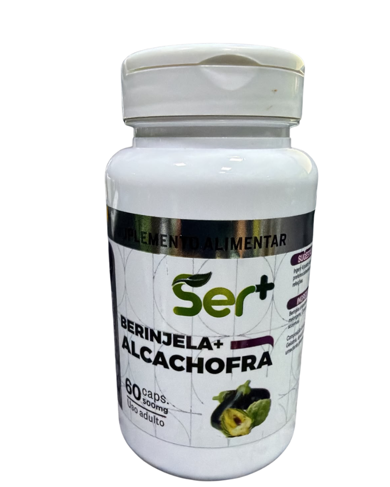 Ser+ Berinjela + Alcachofra (500mg) – Suplemento Natural para Digestão, Controle Metabólico e Saciedade