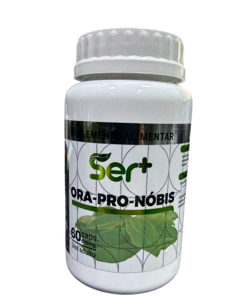 Ser+ Ora-pro-nóbis (500mg) – Suplemento Natural: Proteína Vegetal, Fibras e Vitalidade (60 Cápsulas)